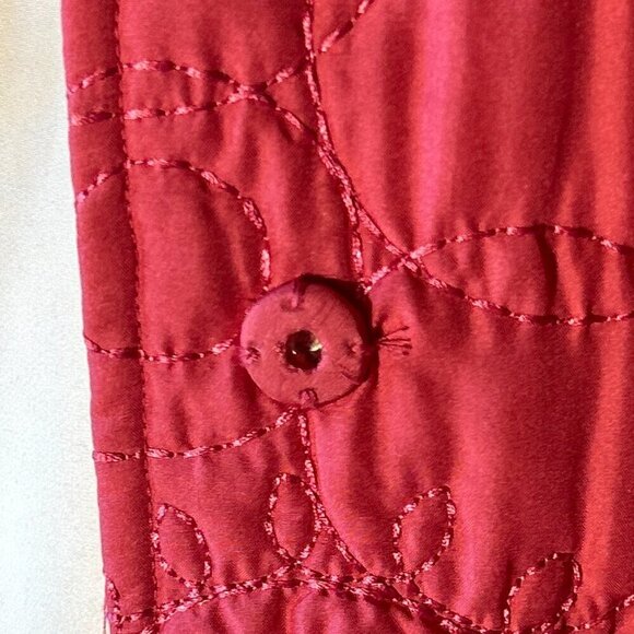 Sigrid Olsen SZ L Pink 100% Silk quilted jacket layering comfy street wear chic - Picture 7 of 11